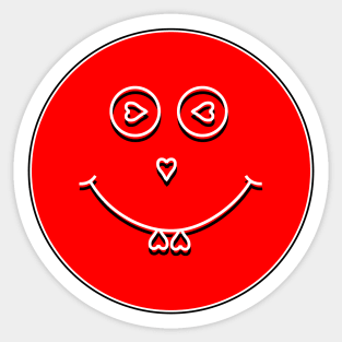 Love Smiley Emoticon Heart Romance Affection Adoration Happiness Infatuation Joy Passion Devotion Emoji Sentiment Amour Sticker